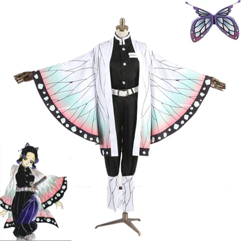 

Anime Demon Slayer Cosplay Costumes Kochou Shinobu Cosplay Costume Halloween Carnival Kimono Kimetsu No Yaiba Fancy Uniforms