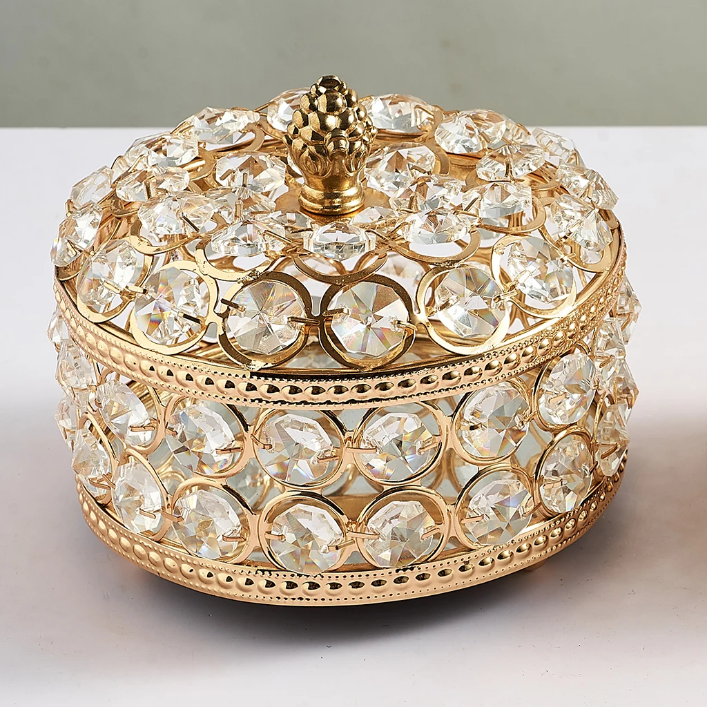 Jewelry Box Travel Comestic Jewelry Casket Crystal Storage Box Ring Lady Case Portable Jewelry Organizer Necklaces