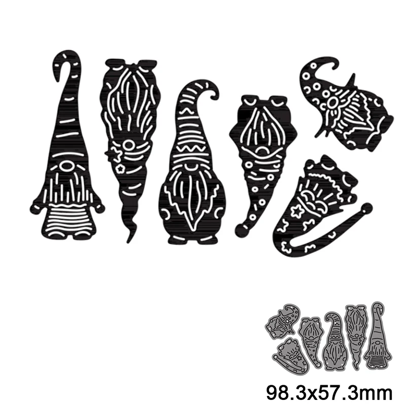 

6pcs Happy Halloween Dwarf Metal Cutting Dies Stencils For DIY Scrapbooking Photo Album Season Embossing DIY Paper Cards New