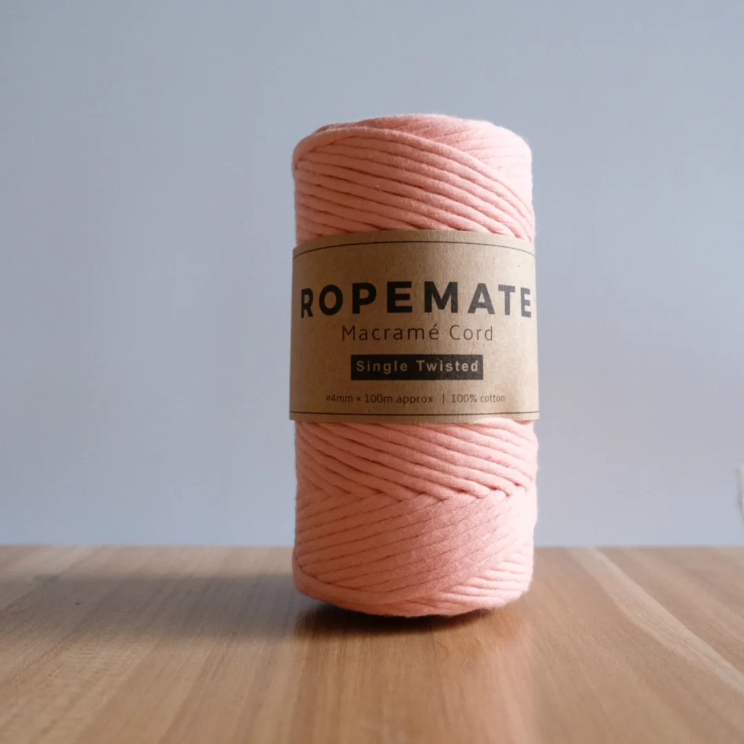 ROPEMATE DIY шнур 4 мм одножильный макраме хлопковый для настенного подвесного ремесла