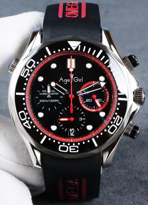 

Famous Brand New Men Speed Ceramic Bezel Stainless Steel Blue Red Rubber Limited Chronograph Sapphire Waterproof Daydate Watch