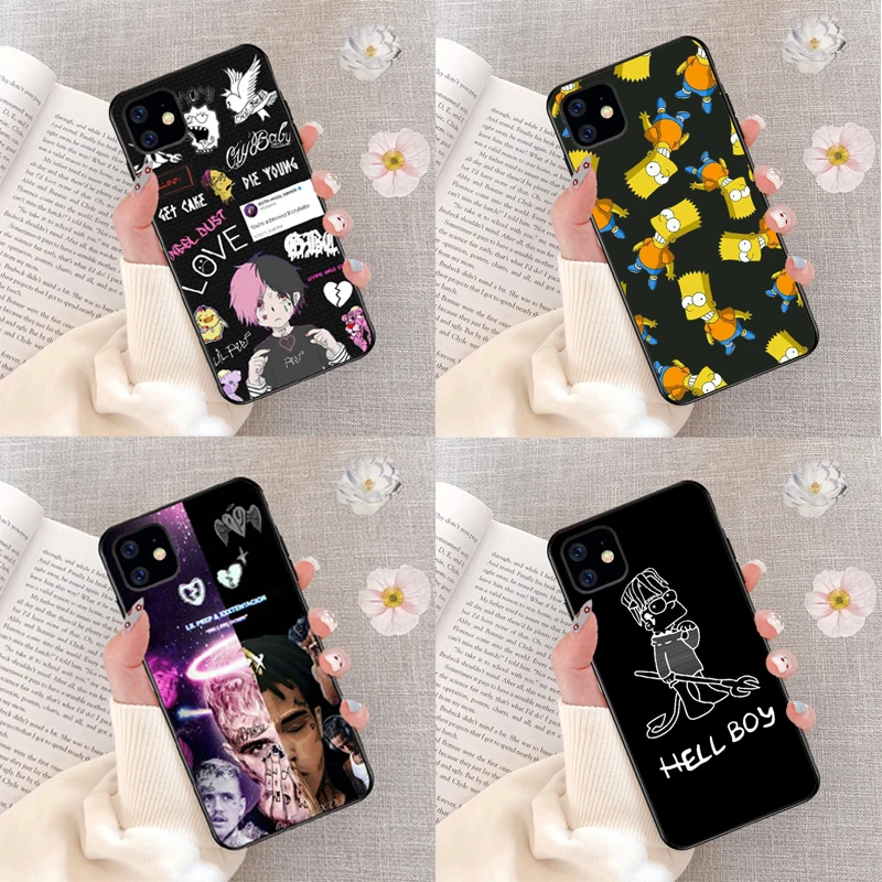 Lil Peep hellboy Life is Beautiful Cry Baby Симпсоны черный мягкий чехол из ТПУ для iPhone11 11Pro X 10 Φ 7 8Plus