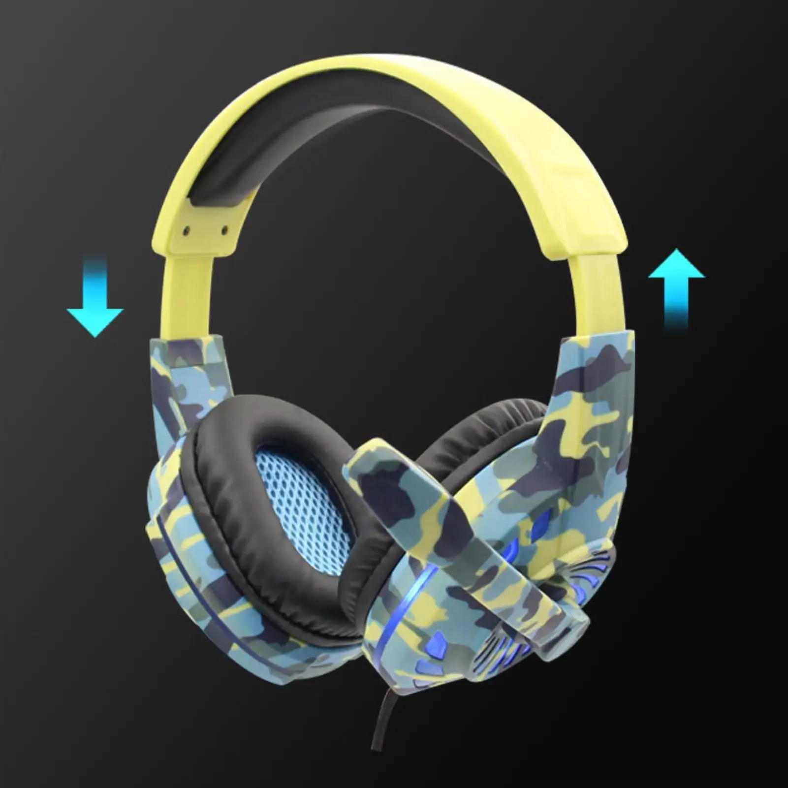 Wired Stereo Sound LED Light Gaming Headset Noise Canceling Earphone Headphone