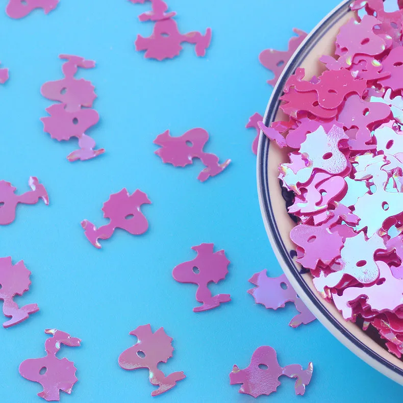 rose red 10 г мультфильм собака свободные блестки для рукоделия пайетки DIY Швейные аксессуары ручной работы lentejuelas para manualidades 11*13 мм - Цвет: rose red
