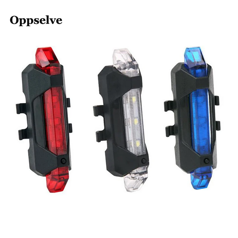 

Oppselve Bicycle Light Waterproof Rear Tail Light LED USB Rechargeable Mountain Bike Cycling Light Taillamp Safety Warning Light