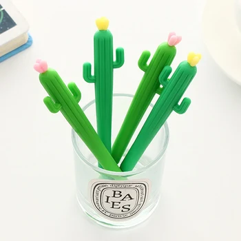

1 Pcs Creative Cute Soft Glue Cactus Flower Gel Pen Kawaii Stationery Office Material School Supplies Kids Gifts