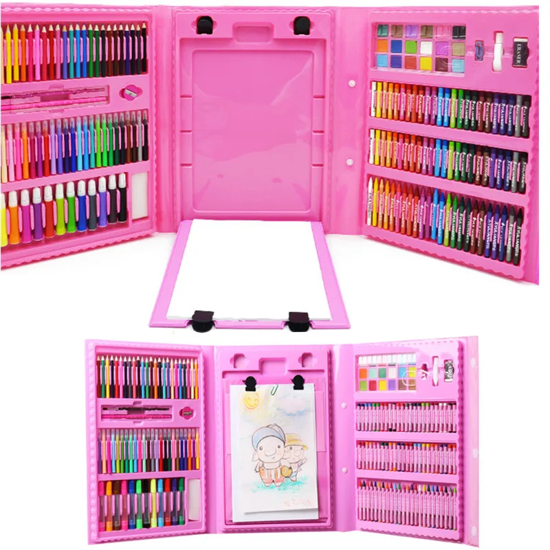 86/168 шт Набор цветных карандашей для художника принадлежности для детского сада кисть для рисования набор инструментов карандаш для рисования маркер
