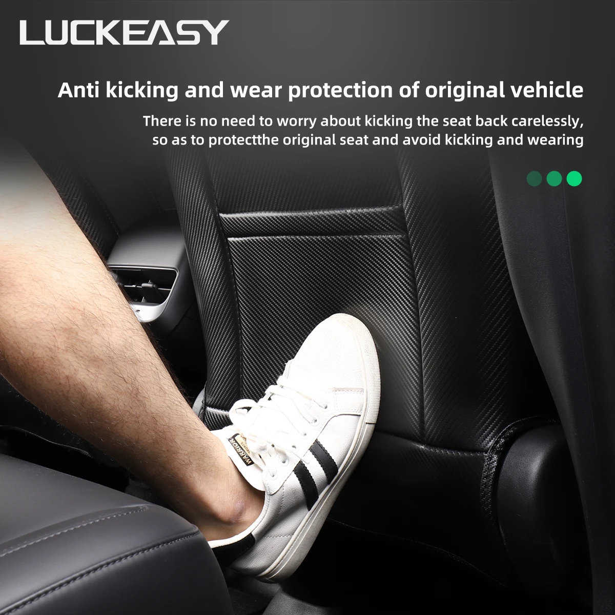 For Tesla Model 3 Model Y-Interior Accessories Seat Backrest Kick Pad Leather Protective Cover Anti-Kick Pad model3 car seat protector back seat protector