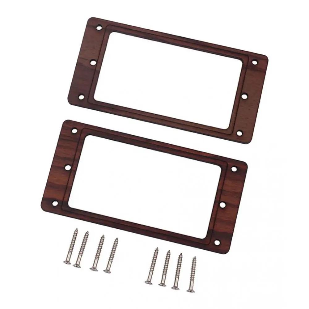 Rosewood Humbucker Pickup Mounting Ring Frame w/ Screws for Guitar Parts