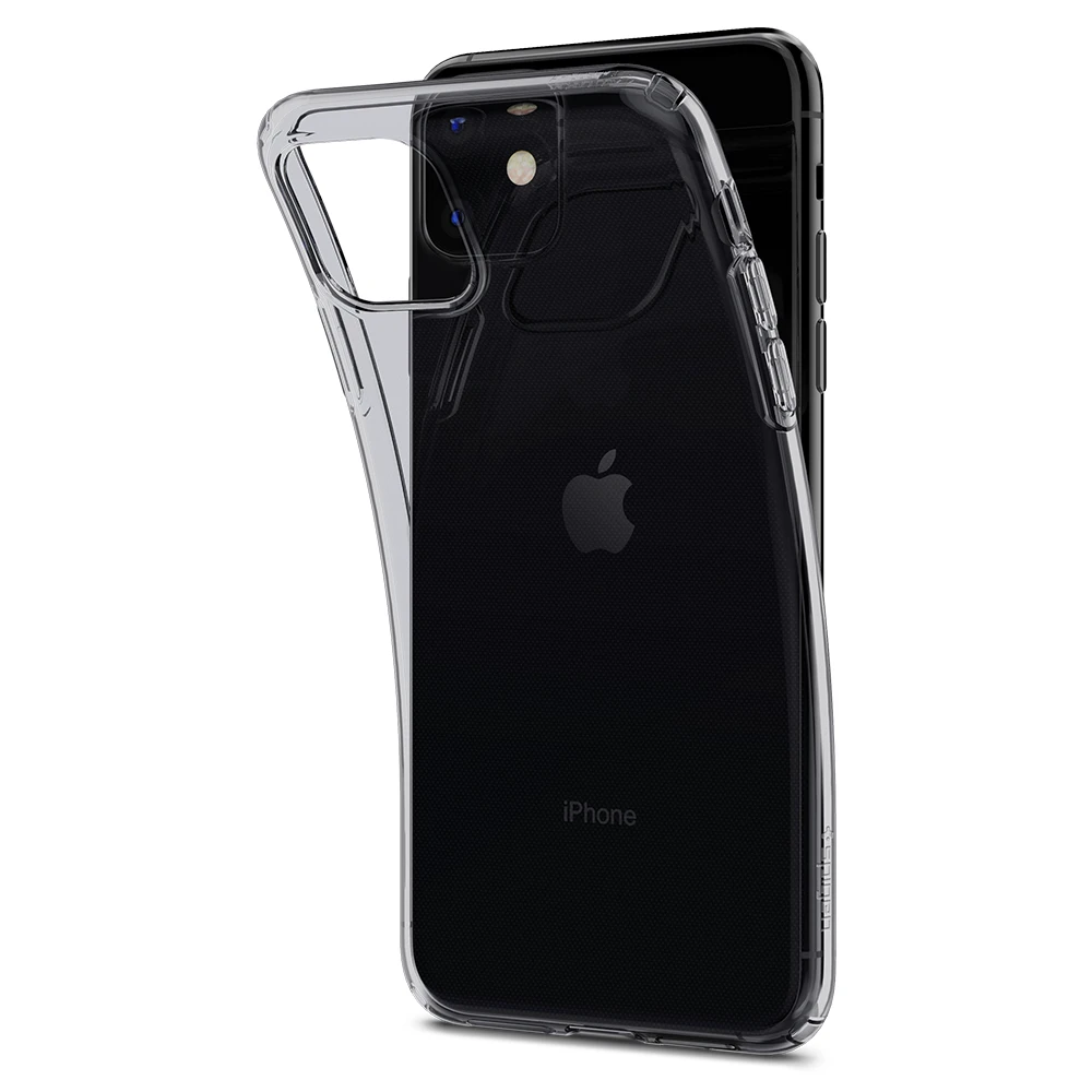 Spigen Liquid Crystal Series Гибкий, мягкий, полиуретановый легкий тонкий Противоскользящий чехол для iPhone 11