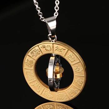 

Modyle Constellation Chart Pendant For Men Gold-Color Vintage Stainless Steel Pendants Necklaces