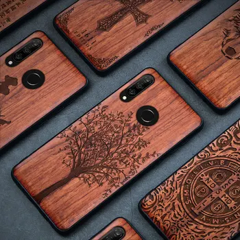 

Wood Case For Huawei P20 30 Pro Mate 10 20X 30 Lite For Honor Note 10 20 8X Max 9X Natural Wooden TPU Mobile Cover For Nova 4 5