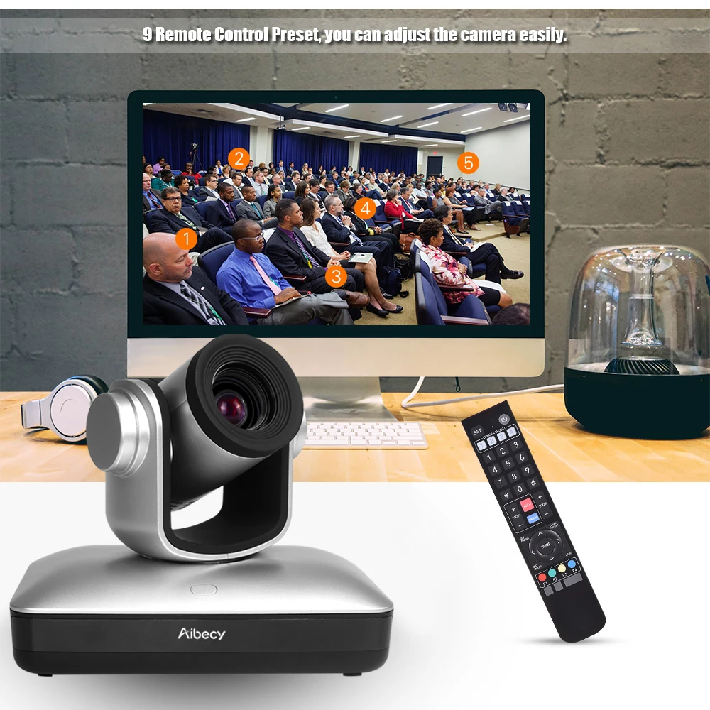 Aibecy Full 1080P 3X оптический зум 95 градусов широкоугольная видеокамера для