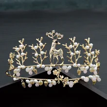 Стиль невесты корона свадебное платье аксессуары корейский стиль Мори девушка линия олень головной убор украшение студии