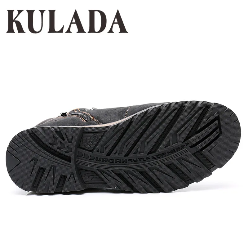 Tanie KULADA buty męskie zimowe trampki buty moda zimowe śnieg buty ocieplane mężczyźni zasznurować oddychające obuwie męskie obuwie