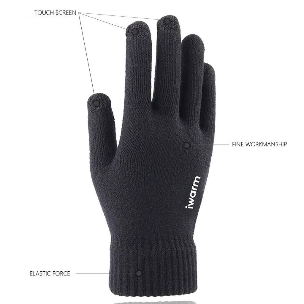 Зимние водонепроницаемые перчатки с сенсорным экраном, противоскользящие перчатки на молнии для мужчин и женщин, женские зимние аксессуары, перчатки для бега, термо