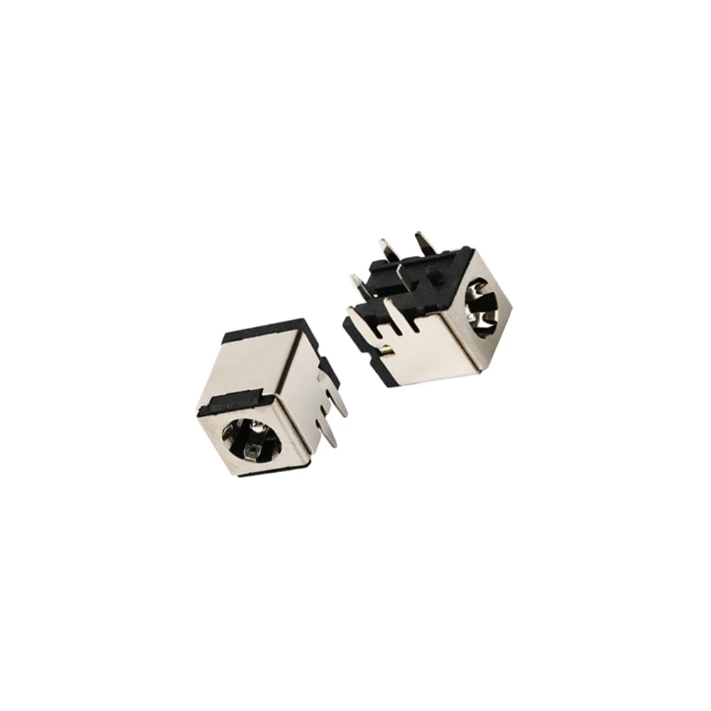 High Current DC Charging Power Outlet DC-007B 5.5*2.1mm 5.5*2.5mm Bracket Copper Laptop Power Socket DC007B DC007 5PCS