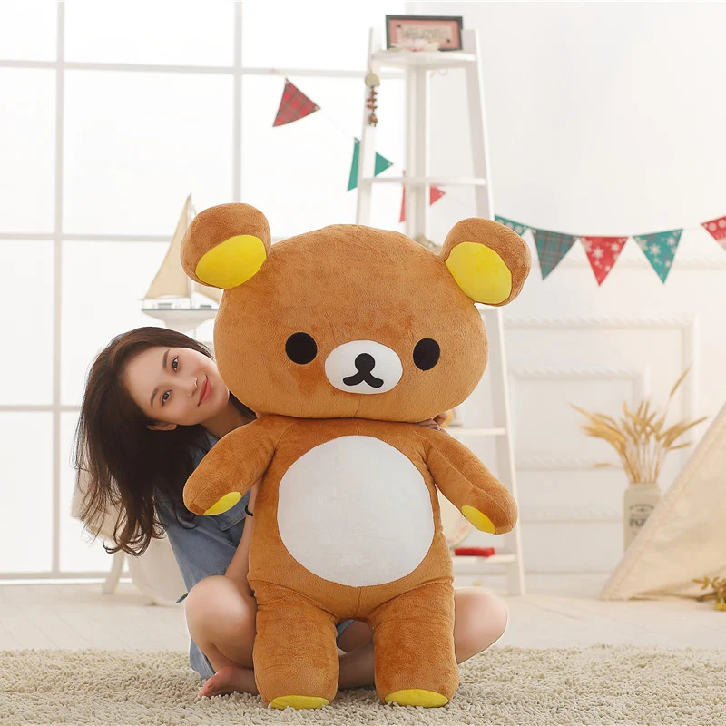 fat brown bear Большой размер, милый плюшевый медведь, плюшевые игрушки, украшение для дома, мягкий желтый плюшевый Цыпленок, куклы, подарок на день рождения для детей, игрушки-медведи - Цвет: fat brown bear