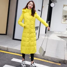 

New Style Extended Down Jacket Women Over-the-knee Thick Super-long Plus Size Jacket Fashion Slim Winter Coat Trend
