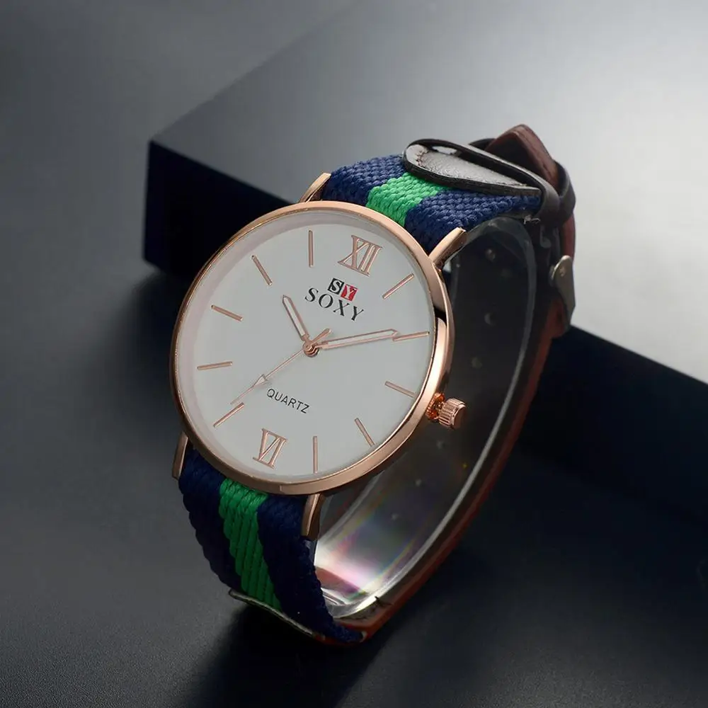 Часы наручные парные кварцевые с большим циферблатом модные повседневные