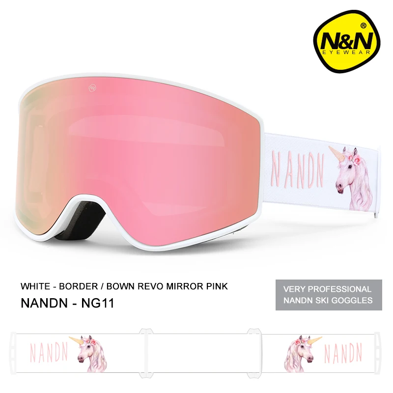 Лыжные очки NANDN двухслойная противотуманная большая Лыжная маска UV400 для катания