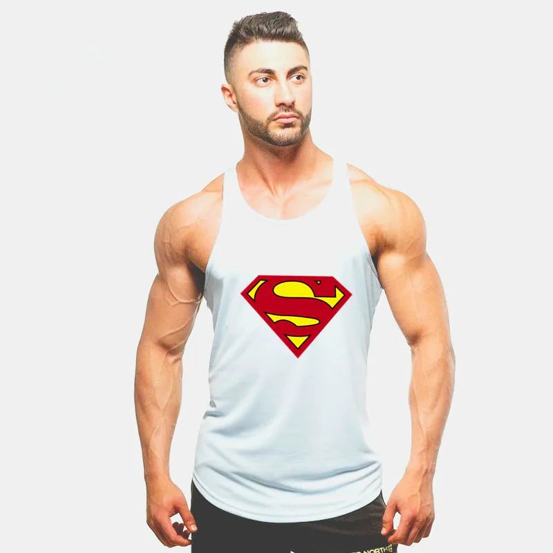 Бренд лето Капитан Америка брендовая одежда Singlets Мужская майка мышцы рубашка Супермен брус, бодибилдинг фитнес мужские вес