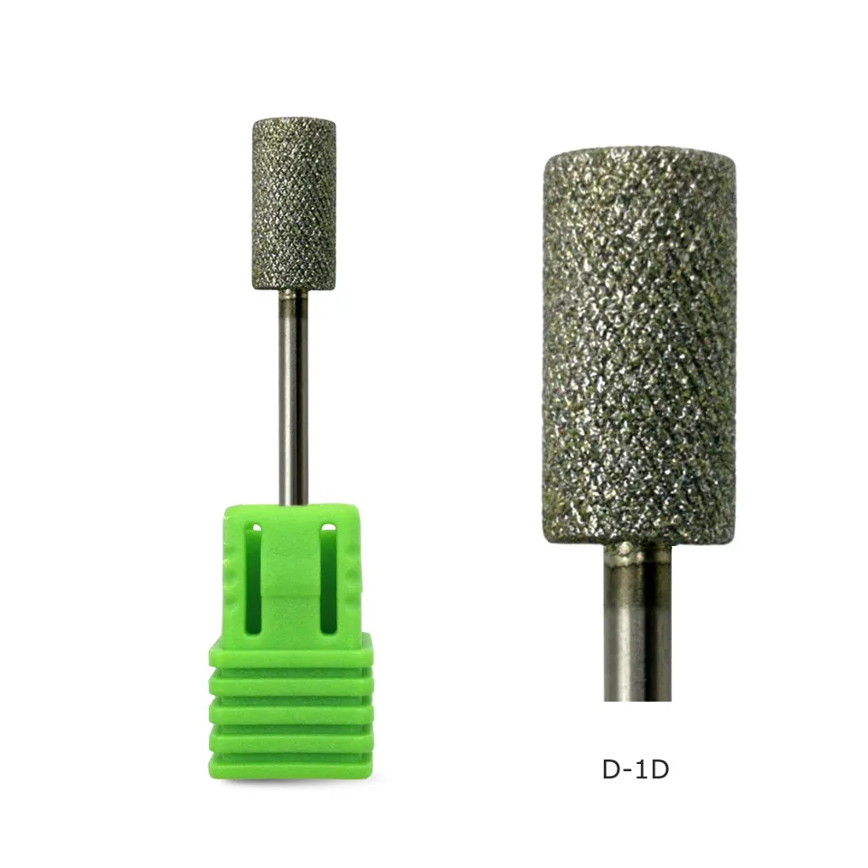 HYTOOS New Barrel Diamond Nail Drill Bits With Tooth 3/32" Rotary Diamond Burr Manicure Bits For Nail Drill Pedicure Tools