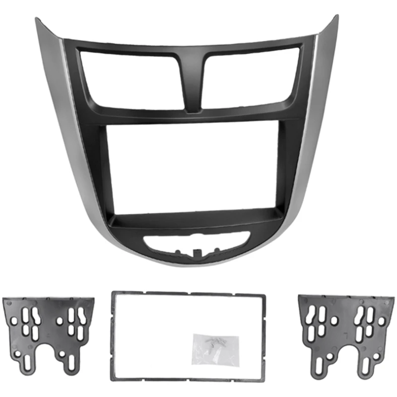 

2 Dins Car Center Stereo Audio Radio DVD GPS Plate Panel Frame Fascias Replacement for Hyundai I-25 for Accent Solaris Verna