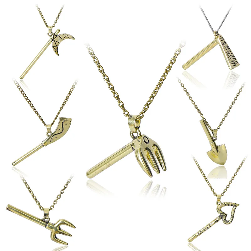 

Zhi glowa Accessories Cross Border Wish Amazon New Style Retro Farm Tools Hoe Rake Hoe Spatula Sweater Chain