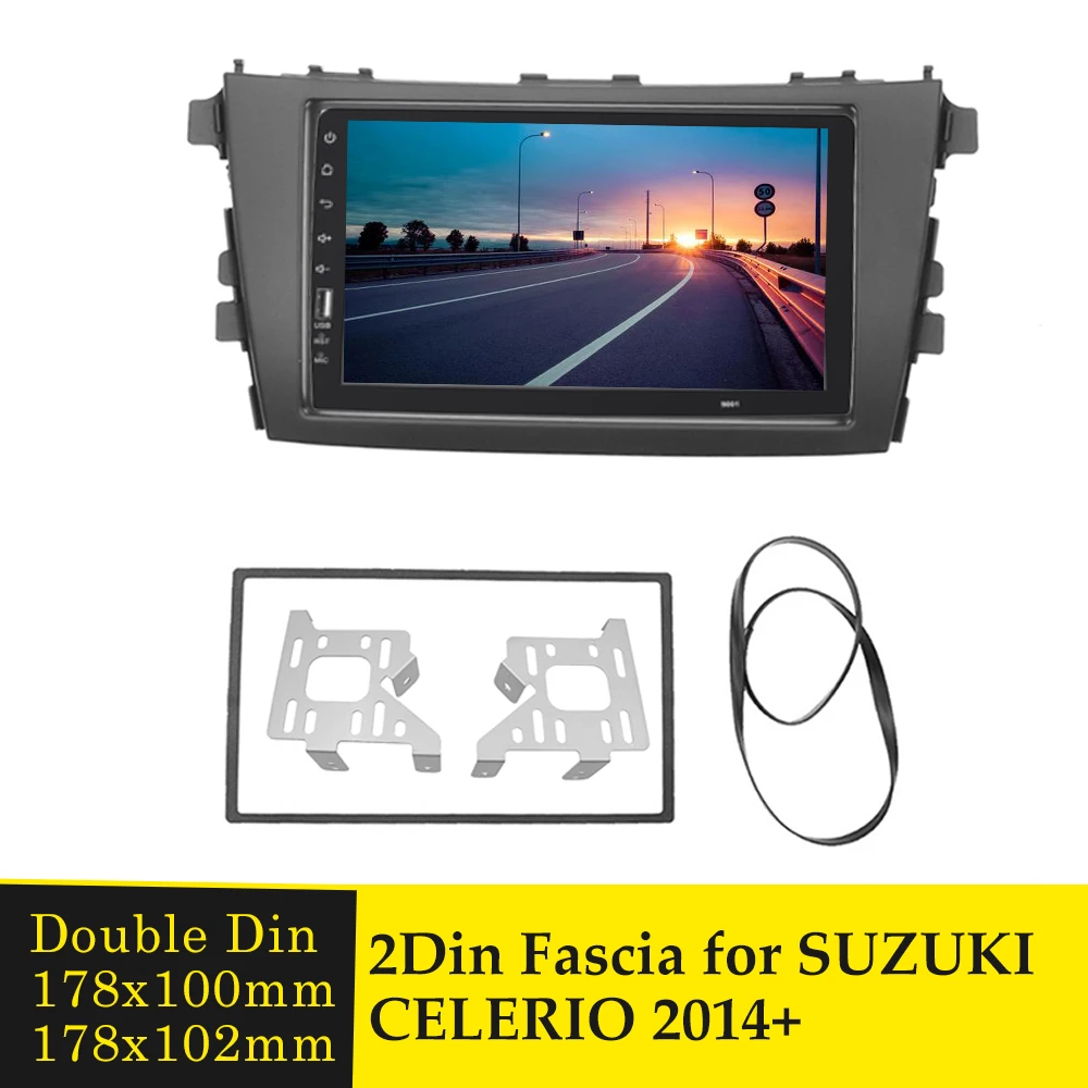 Двойная Din Автомобильная фасция для SUZUKI Celerio 2014 + Cultus 2017 панель радио набор