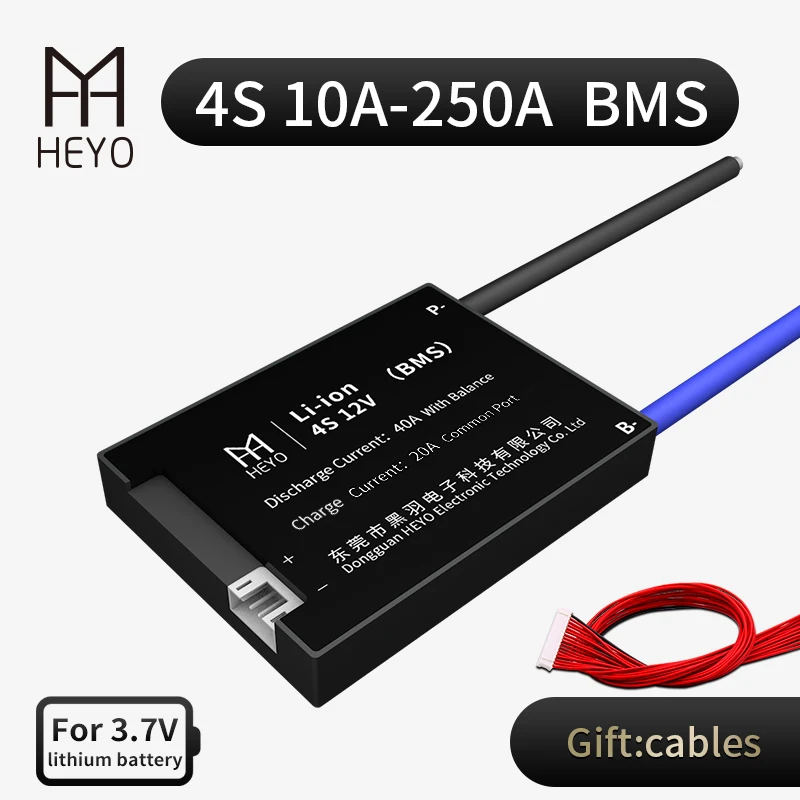 HEYO NMC Li Ion 4S 12V 20A 30A 40A 60A 80A 100A 150A BMS 12 6 V 18650 Защитная плата для литиевого аккумулятора