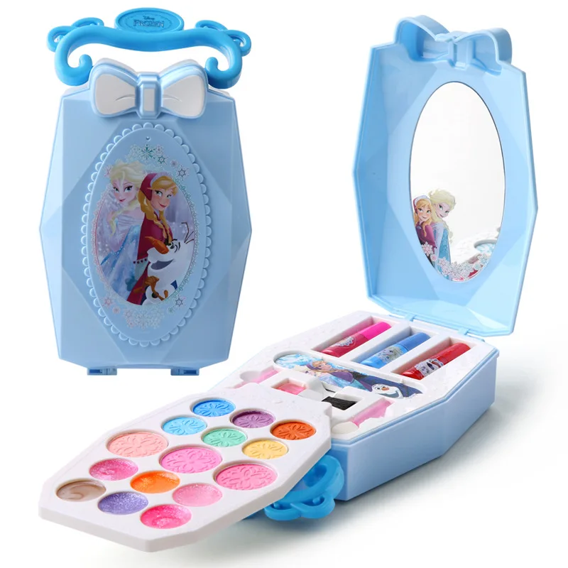 Disney Makeup Toys princess cute Makeup Sets box Non-toxic Material Girls Birthday Gifts Beauty toys