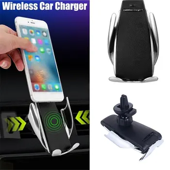 

S5 10W Car Holder Wireless Charger Temperature Protection Phone Holder Mount Quick Charging Phone Accessories Charging Pad