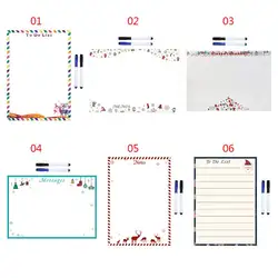1 шт. Рождественская мягкая магнитная доска напоминание магнит Стирайте холодильник доска для сообщений