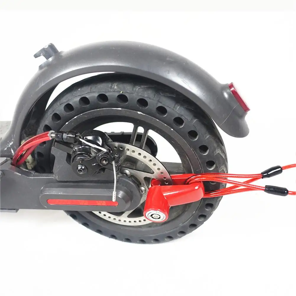 Мотоцикл Скутер дисковый тормоз замок двигатель велосипед Противоугонные колеса дисковый тормоз замок Водонепроницаемый Безопасность сигнализация защита