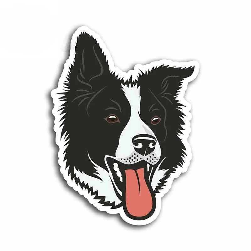 

S50015# 13CM/15CM/17CM Personality PVC Decal Border Collie Shepherd Dog Car Sticker on Motorcycle Laptop Decorative Accessories
