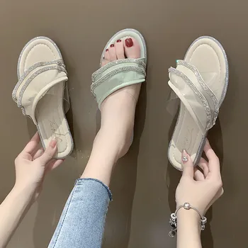 

COOTELILI 2020 Slippers Women Shoe Flats Summer Women Slippers Fashion Sequin Decoration Comfortable Slippers Slip On Casual