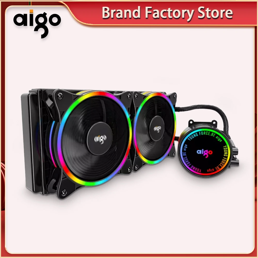 Aigo AC Water Cooling CPU Cooler 120 240 360 mm rgb fan Liquid Heatsink Integrated Radiator LGA 2066/2011/1151/1155/AM3+/AM4 AMD |