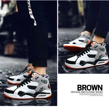 

Newly Men Basketball Shoes Sneakers Breathable Anti-slip Casual for Training Sports S66