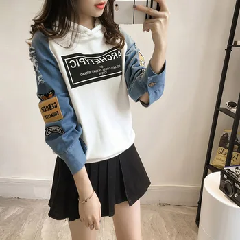 

Harajuku Letter Print Hoodie Women Sweatshirt Pullovers Long Sleeve Casual Fashion Woman's Autumn Korean Top Coat