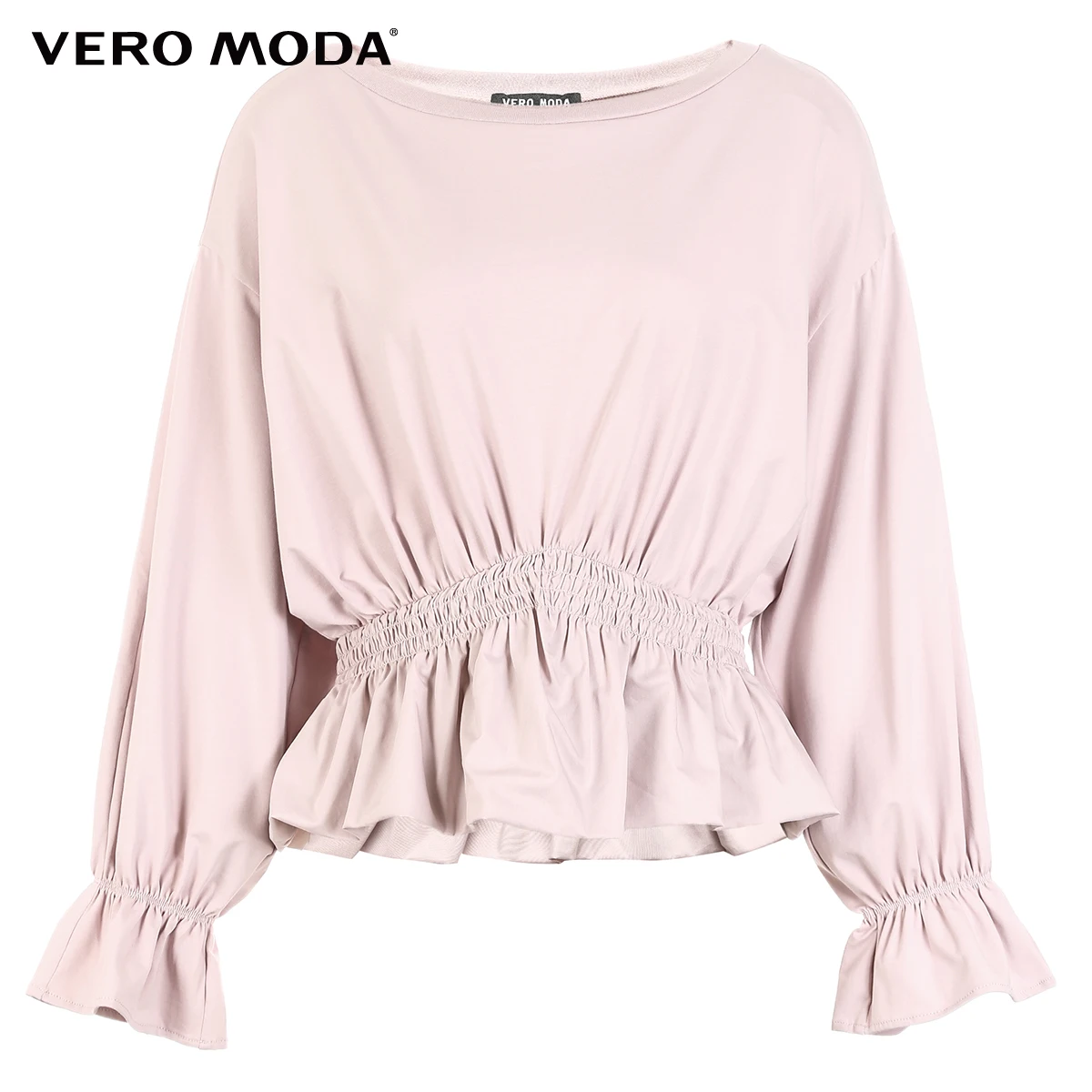 Vero Moda Новые поступления расклешенные рукава Эластичный подол чистый Топ | 318402509