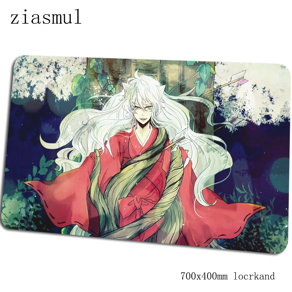 Inuyasha коврик для мыши 700x400x3 мм игровой коврик для мыши большой коврик для геймера лучшая игровая компьютерная настольная клавиатура со встроенной мышью очаровательные игровые коврики - Цвет: Size 700x400x3mm