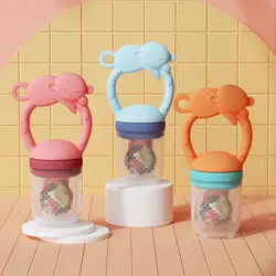Feeding Pacifier Cartoon Shape Teeth Care Food Grade Silicone Baby Pacifiers Food Feeder for Toddler