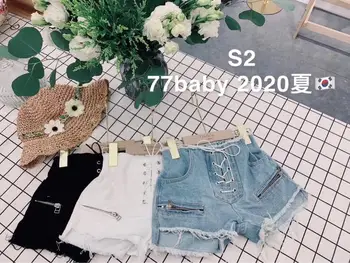 

2020 new wholesale girls denim shorts summer fashion girls shorts 4-9t F20