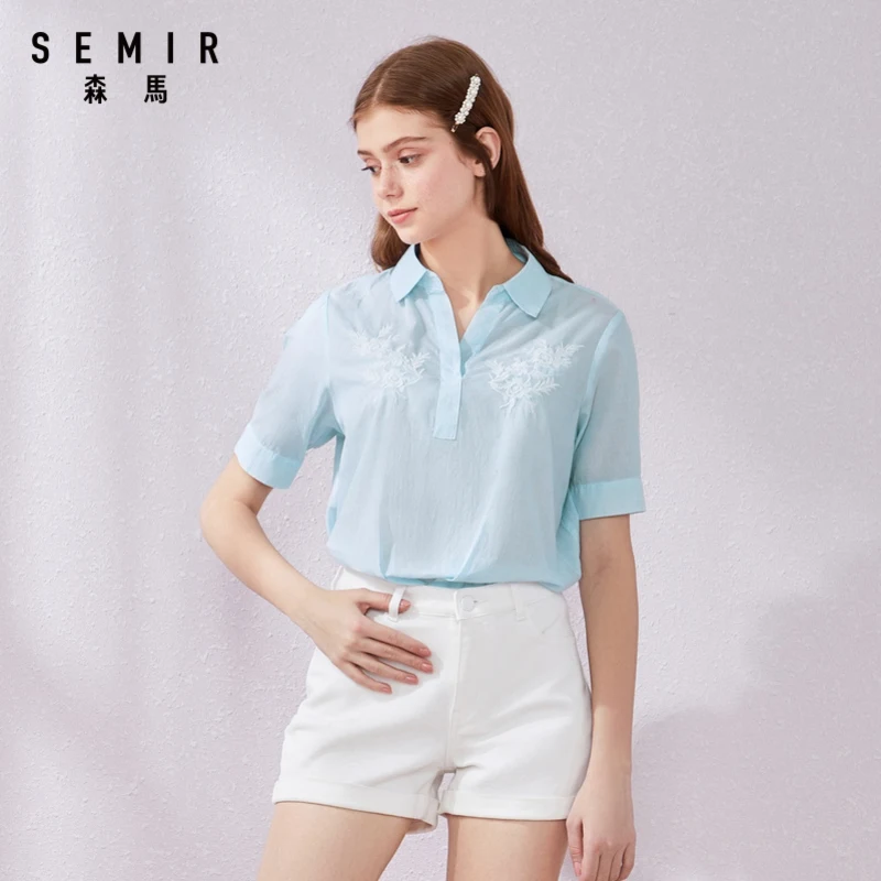 

SEMIR Women short-sleeved blouse 2020 summer new fashion temperament loose and comfortable trend