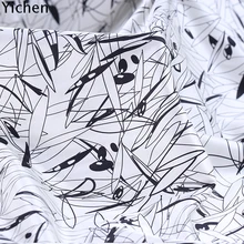 Лист тутового шелкопряда эластичный атлас натуральный шелк ткань печать эластичный атлас платье чонсам