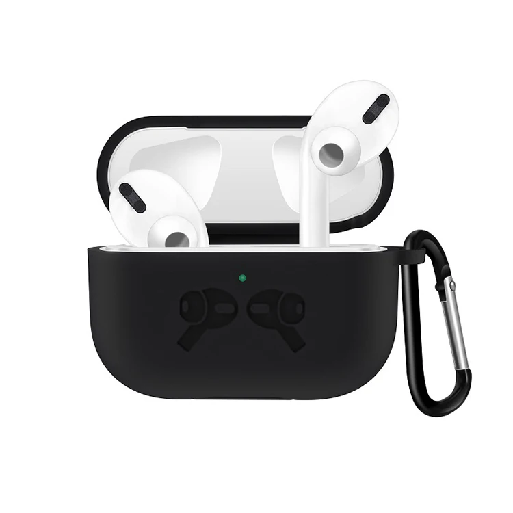 Black 4 в 1 силиконовый чехол для Airpods Pro, защитный чехол для Air Pods Pro, чехол, чехол для наушников, чехол для Air Pods Pro 3, Fundas - Цвет: Black