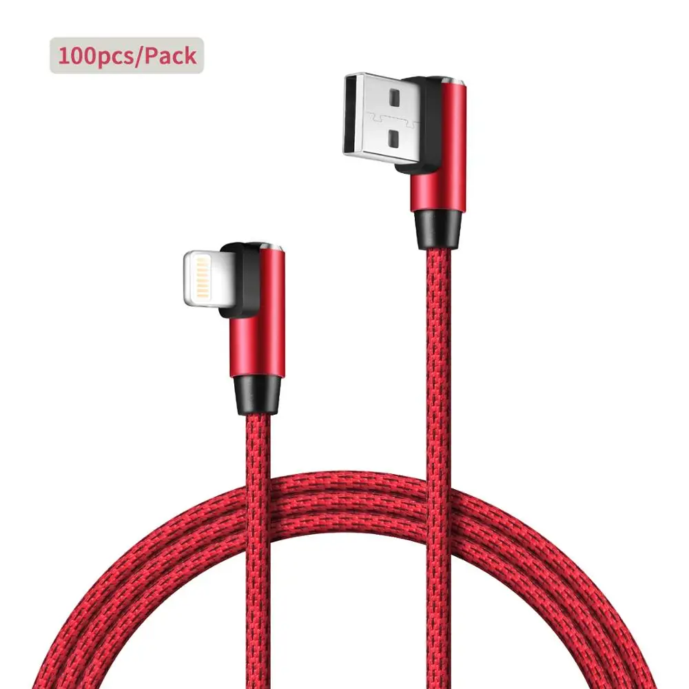100 шт. usb-кабель для зарядного устройства [сертифицирован Apple MFi] 1 м(3,3 фута) нейлоновый Плетеный usb-кабель для быстрой зарядки для Apple iPhone XS Max XR X 8 7