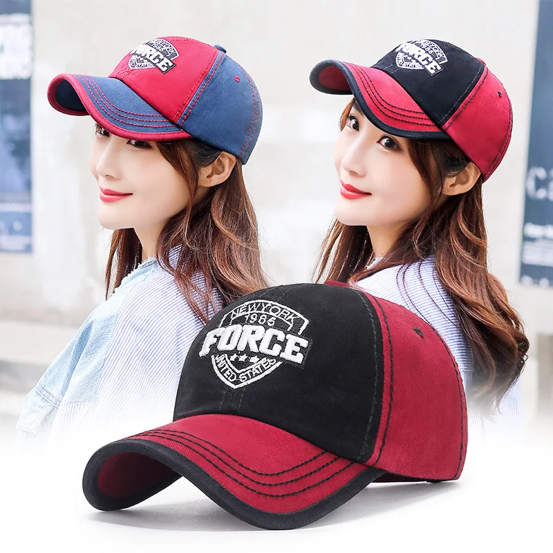 

Spring Autumn New Multi Ply Line Washed Old Baseball Cap Pure Cotton Fading Sun Hat for Men and Women