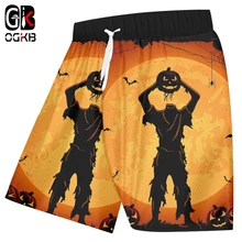 OGKB Мода Хэллоуин человек сломанная голова зомби Лучшие продажи пляжные шорты 6XL мужская одежда с 3D принтом